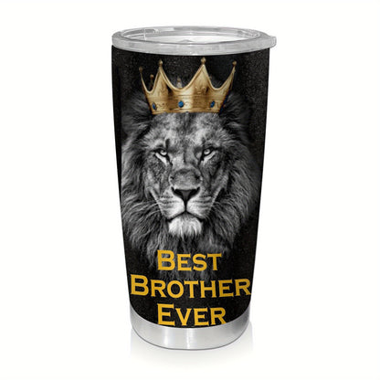Brother Birthday Gifts, Best Brother Ever Gift Idea from Sister, 20oz Stainless Steel Tumbler for Men, Bro Travel Mu, 1pc