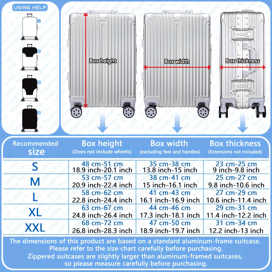 1pc of 300G/M² High-End Wood Grain Series Printed Pattern, Thickened Suitcase Protective Cover, Thickened Suitcase Accessory, Suitable for Business, Business Trips, Vacations, Travel, Luggage Check-In, Back to School, Adding