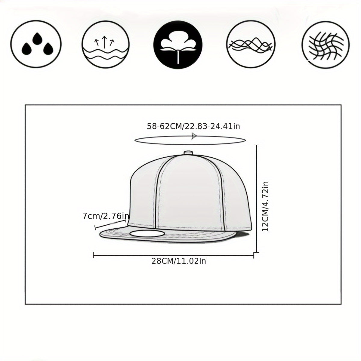 Hawaii Cap Hip-Hop Adult New Casual Sun Hat, Baseball Cap Sports Running Cycling Breathable Flat Brim Hat, Truck Driver Cap, Hawaii Letter Background