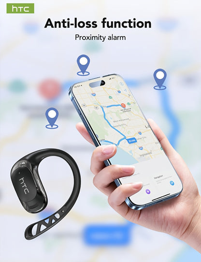 1pc HTC NE28 Open-Source OWS Translation Earbuds with 6.0 Low Latency, Wireless, USB Charging, Battery, 5W Power for Learning, Sports, Work, OWS Translation Earbuds, Learning Audio, Sleek Earbuds, Modern Design, Durable Earbu
