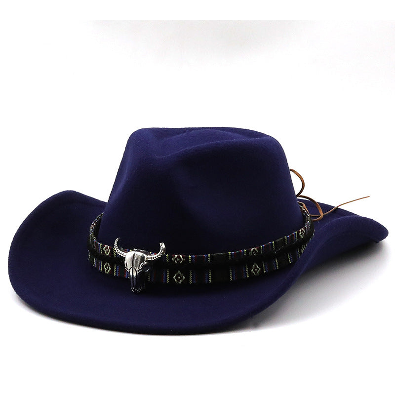 Men's & Women's Western Cowboy Hat with Tweed Jazz - Wide Brim Felt for all-Weather, Non-Textile Durable Design, Black for horseback Riding, Festivals, Ranch - Unisex Cowboy/Cowgirl
