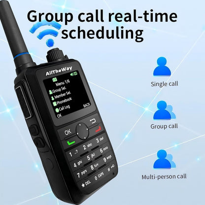 2pcs Global Walkie-Talkie Unlimited Range 4G PTT Two-Way Radio Long Range Portable Radio for Home And Work Teams (with SIM Card), Emergency Contact Device, Workplace Coordination Radio, Portable Two-Way Radio, Long Range Ptt