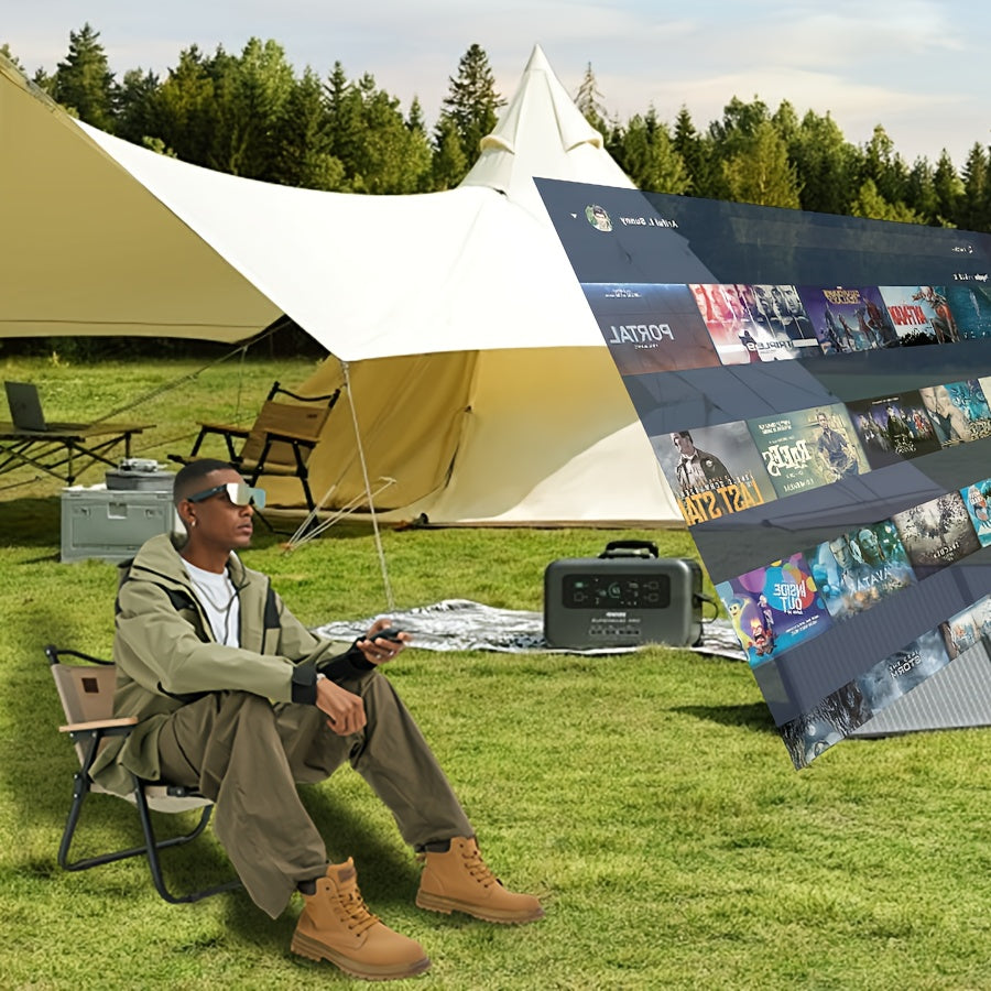 TQSKY T1 AR Smart Glasses | Portable Personal Cinemas | 150'' OLED HD Displays | Dual Speaker Audios | Perfect for Travel, Flight & Home Theater, Travel Entertainment, Portable Cinema, Lightweight Glasses, Sleek Design, Advan
