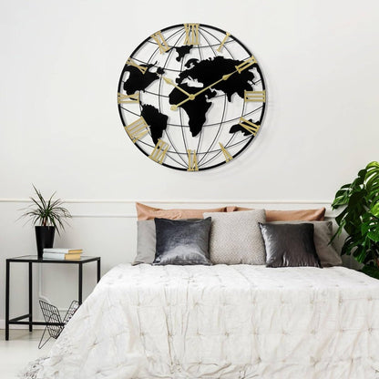 Large Wall Clock 16 Inch Modern Silent Non-Ticking Big Face Easy-Read Hands - Frame Irregular Large Contemporary Clock for Living Room, Bedroom, Kitchen, Office - Minimalist Decor for & School Timepiece
