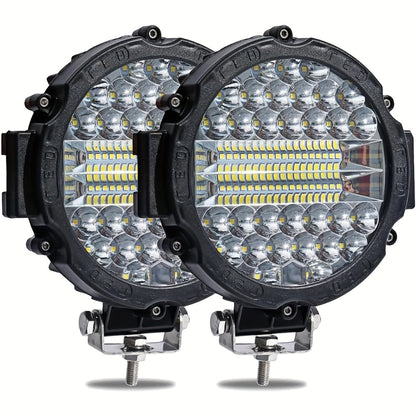 2/4pcs 7 Inch Round LED Lights Pods Bar LED Driving Lamps SUV Offroad Truck