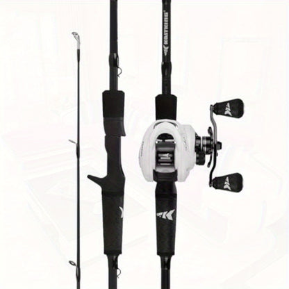 KastKing Crixus Fishing Rod and Reel Combo - IM6 Graphite Blank Fishing Rods with Baitcasting/Spinning reel, Lightweight Graphite, SuperPolymer Handle, Two-Piece design, Stainless Steel/Zirconium Oxide Guides - Fast Action Ro