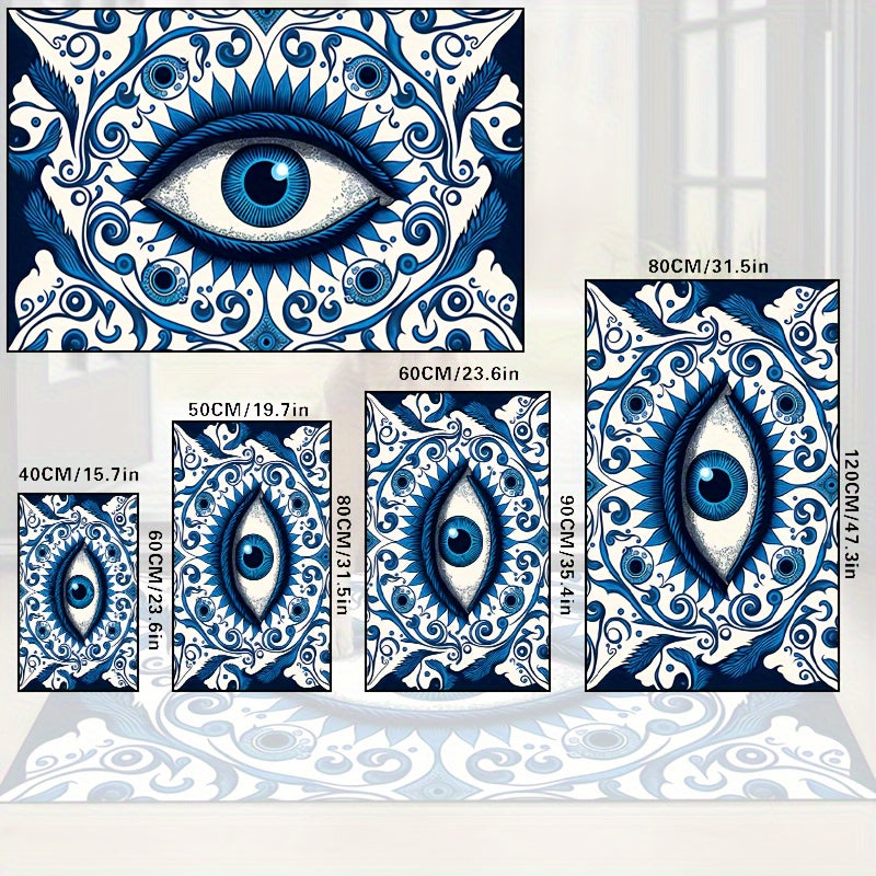 1pc Eye Socket Pattern Doormat, Non-Slip Polyester 100% Indoor/Outdoor Rug, Machine Washable, Decorative Entryway Mat, Home Decor, Bedroom Accessory, Unique Photo Prop, Rectangle Throw Rug, Ideal Gift