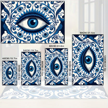 1pc Eye Socket Pattern Doormat, Non-Slip Polyester 100% Indoor/Outdoor Rug, Machine Washable, Decorative Entryway Mat, Home Decor, Bedroom Accessory, Unique Photo Prop, Rectangle Throw Rug, Ideal Gift
