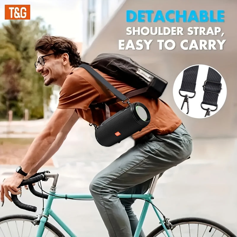 TG537 Portable Wireless Speaker - TWS Technology, Hands-Free Calling, TF Card & USB Playback - Works with Smartphones, Tablets, Tvs, Ideal for Camping, Travel, Mobile Accessories