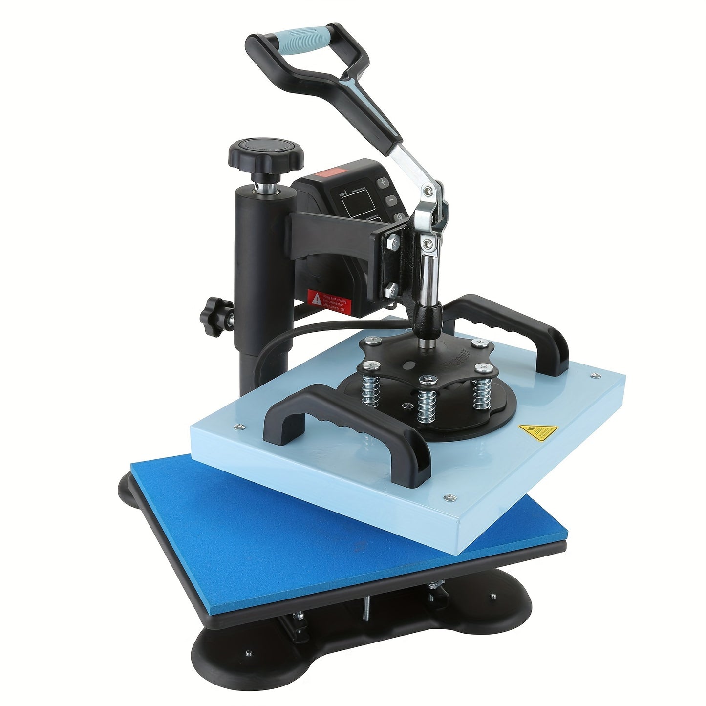 650W 12"x10" Heat Press with Dual Heating Tubes, 360° Rotation, Digital LCD Controller, Adjustable Pressure - Ideal for T-Shirts, Canvas Bags, Coasters, Pillowcases - Insulated Design for Safe Use