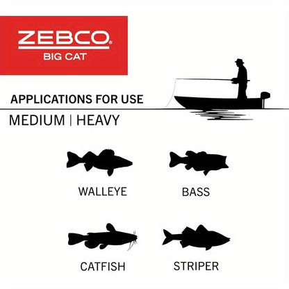 1-Piece Heavy-Duty Spincast Fishing Rod and Reel Combo with All-Metal Construction, Quick-Action Tip, Changeable Left/Right-Hand Retrieve - Large Heavy-Power Fast Action Rod for Saltwater, Freshwater, Bass, Pike, Trout, Salmo