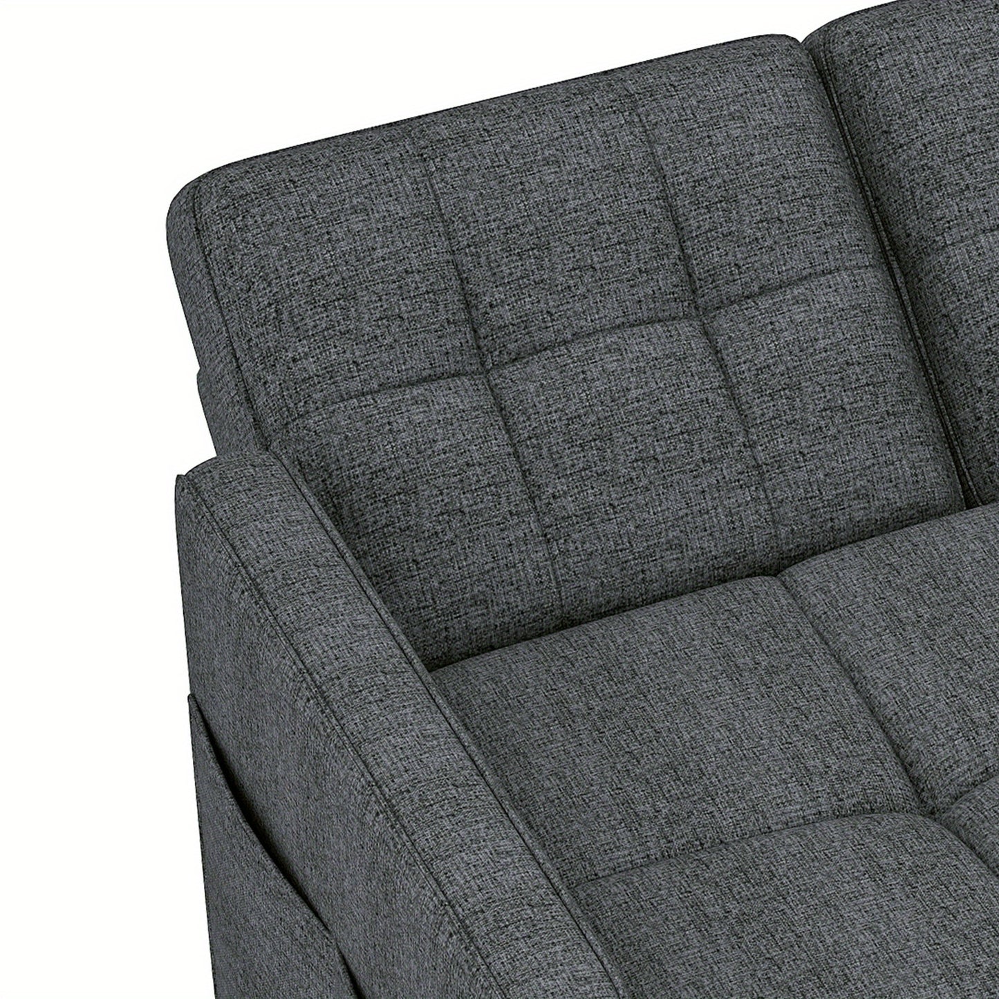 Sablyme 3-in-1 Convertible Sleeper Chair Sofa Bed, Convertible Sofa Bed with Pull- Out Bed, Adjustable Pull-Out Sleeper with Multi-Pocket Folding Design, Linen Fabric Sofa with Side Storage Pockets And Adjustable Backrest, fo