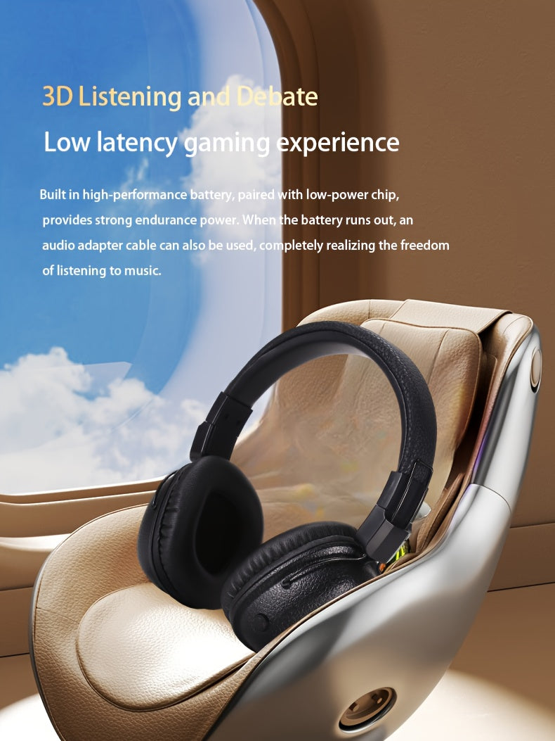 [Noise-Canceling Headphones] 2025 Classic Model Noise-Canceling Headphones - Dual Chip Technology, Lossless Sound, Dual Golden Plating Certification, Foldable/Wireless Design with Strong Anti-Interference Capability, Ensures