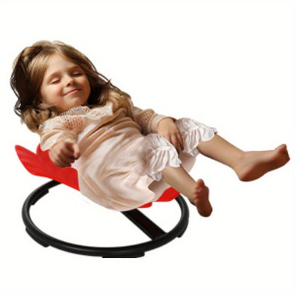 GCCSJ Spinning Chair for Kids Sensory, Kids Swivel Chair, Kids Sensory Swivel Chair, Sit and Spin for Autistic Child, Red Non-Slip Metal Base Spin Sensory Chair, Improving Child'S Brain Development