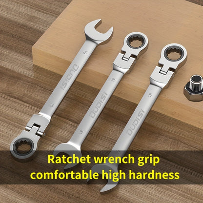6-14pcs Professional Adjustable Ratchet Wrench Set With Storage Bag -6-24mm Durable CR-V Telescopic Head Socket Wrench Set, Suitable For Automobile, Home And Bicycle Maintenance-compact Heavy Machinery Tools.