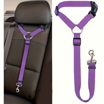 1pc Dog Belt Vest-Adjustable Car Safety Belly Band, Equipped With Solid Metal, Comfortable Padded Design And Ergonomic Support, Convenient Installation Automatic Haul Rope, Dedicated Pet Travel