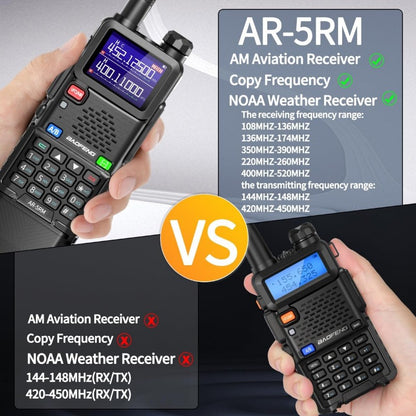 Baofeng Radio Ham Radio Long Range 5RM 10W Handheld NOAA Weather Radio 3800mAh Rechargeable Walkie Talkies for Adults with Programming Cable USB C Charging for Hunting Survival Gear 2 Pack