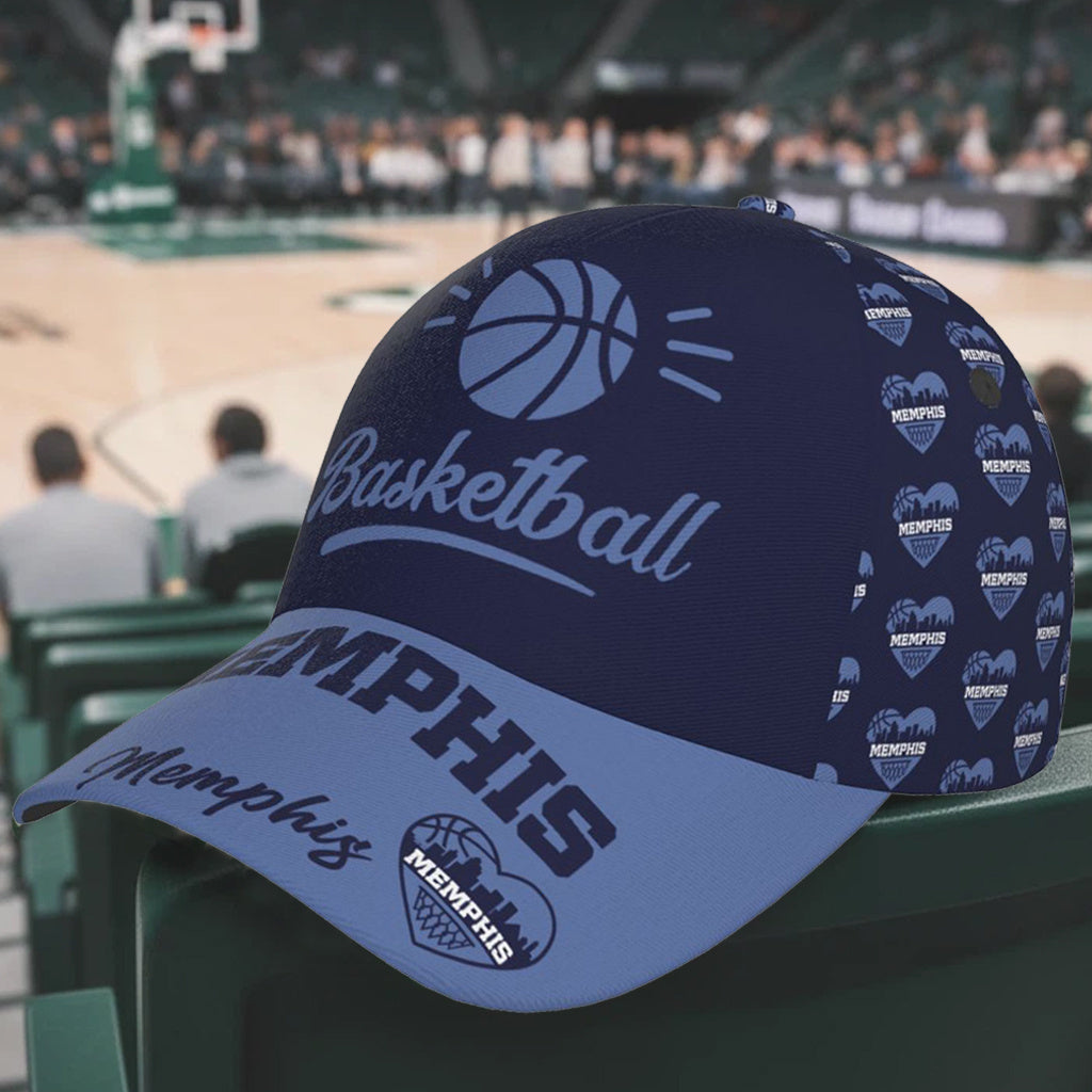 Memphis Baseketball Baseball Cap Adjustable City Print Snapback Hat Game Day