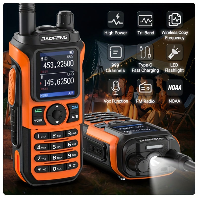 Portable Walkie-Talkie, Handheld Two Way Radio, Large Capacity And High Power Intercom With 999 Chanels, Wireless Long Range Receiver Intercom