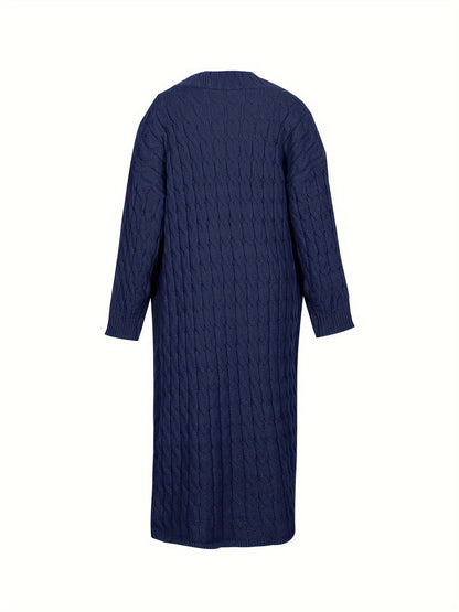 [Cardigan Sweater] Plus Size - Plus Size Cardigan Sweater A23A062