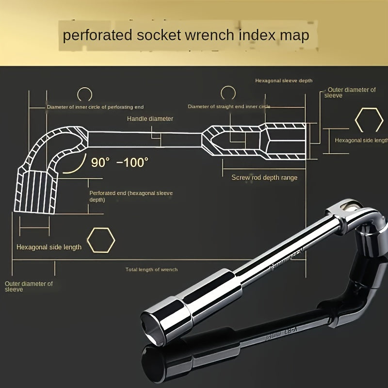 8pcs L-Shaped Socket Wrench Set, Metric 6-19mm L-Shaped Hex Key Set, L-Shaped Double-Ended Socket Wrench, Suitable for Automotive Maintenance, Construction, Furniture Care and Maintenance, Daily Maintenance