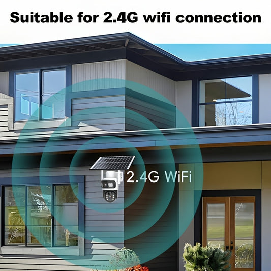 4pcs UNDER Solar Security Camera and Wireless Monitoring Camera, Porch Protector, Multiple Spotlight Lighting, TF Memory Card Secure Data Storage, APP Viewing Control, Color Night Vision, 2.4G WIFI, Two-Way Voice Intercom, Pr