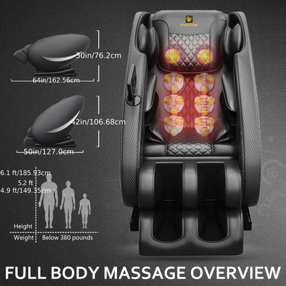 BILITOK Massage Recliner Chair Zero Gravity Full Body, Recliner Chair with Foot Massage, Air Bags, Heats, Speaker, Massage Chair for My Older Placed,  Adjustable Reclining Chair, Luxury Massage Seating, Highquality Upholstery