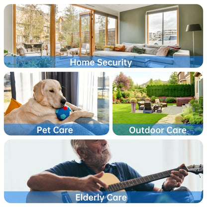 4MP 360° Indoor Smart Security Camera, 360° Pan/tilt Home Security Camera, 5GHz And 2.4GHz Dog Camera With HD Video, Two-way Audio, Night Vision Function, Human Shape Motion Detection And Pet Monitoring, Can Be Used With Al