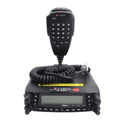 TYT TH-9800 Quad Band Mobile Radio Transceiver - 50W High Power U/V Cross-Band Repeater, 809-Channel DMR/FM/Analog Two-Way Talkie with Lighter Power, USB Cable & Programming for Truck, Taxi, RV, Emergency Services