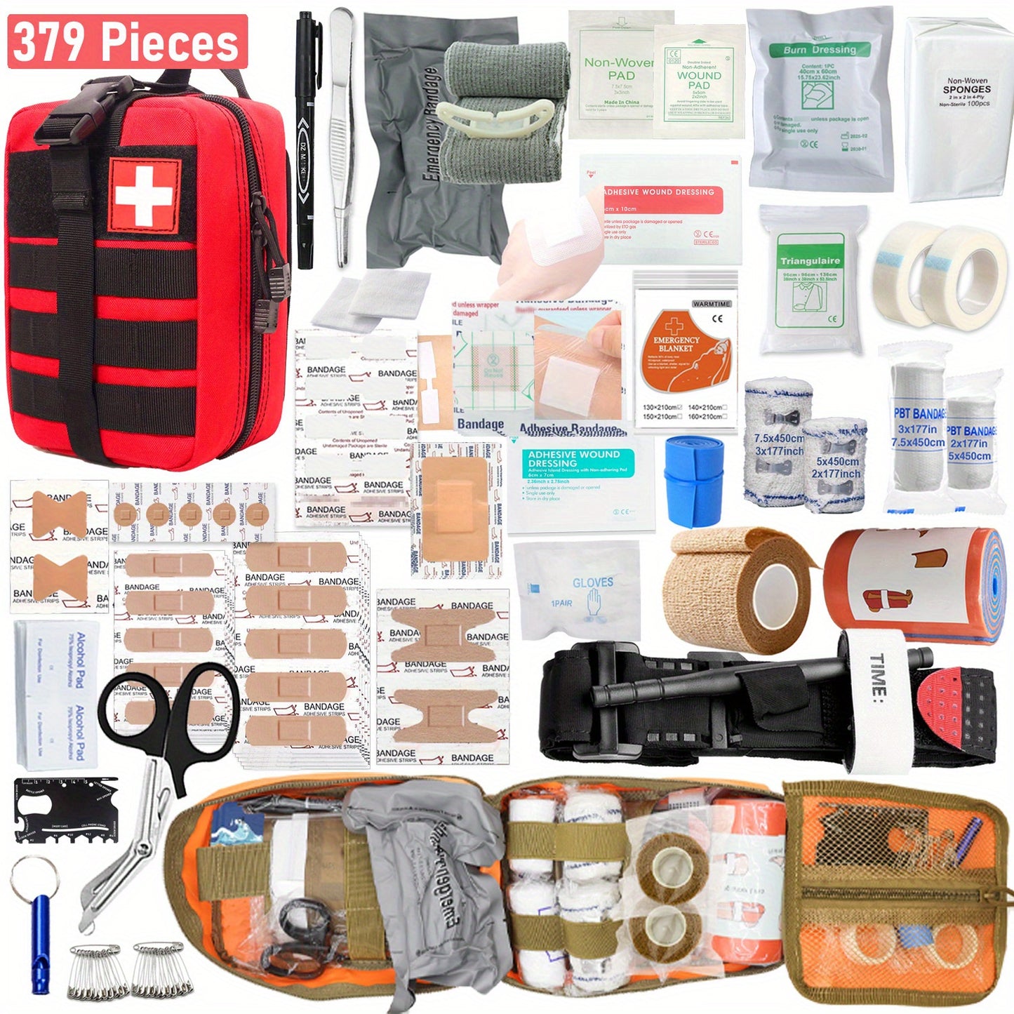 Versatile Portable Emergency Kits: All-in-One Survival, First Aid & Medical Packs Must-Have for Camping, Hiking & Travel, Travel Medical Kit, Camping First Aid, First Aid Pack, Medical Emergency Kit, Compact Design, Portable