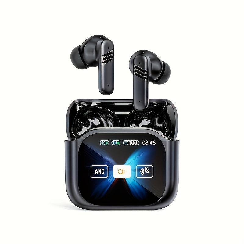 144 Languages Translation, Simultaneous Interpretation Dual-Ear Mode with Digital LED Display TWS In-Ear Headphones with ANC/ENC Noise Cancellation, Built-in Capacitive Microphone Music Sports Fitness