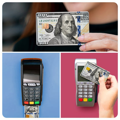 4pcs Ultra-thin Light Beige Vinyl Residue-free Stickers for Credit Cards, Bank Debit Cards, Transportation Cards, High Quality, Scratch-resistant, Anti-slip Film
