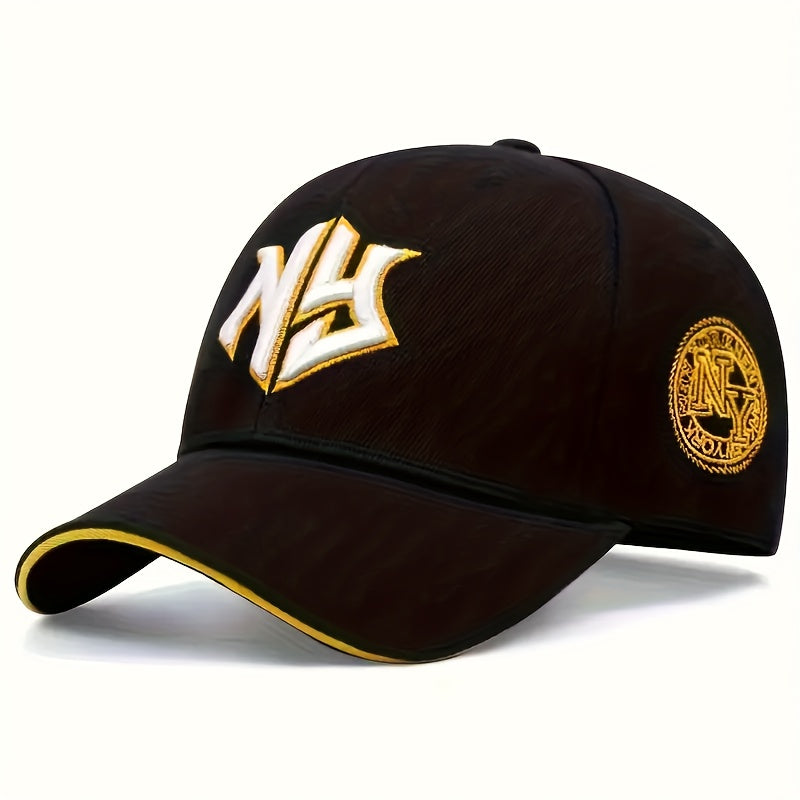 2pcs Embroidered Baseball Cap, Spring Autumn Sports Duckbill Cap, Couple's Baseball Cap, Men's And Women's Fashion Cover, Truck Driver Hat, Fisherman's Hat, Casual Headwear, Seasonal Fashion Accessory, Fashionable Fisherman C