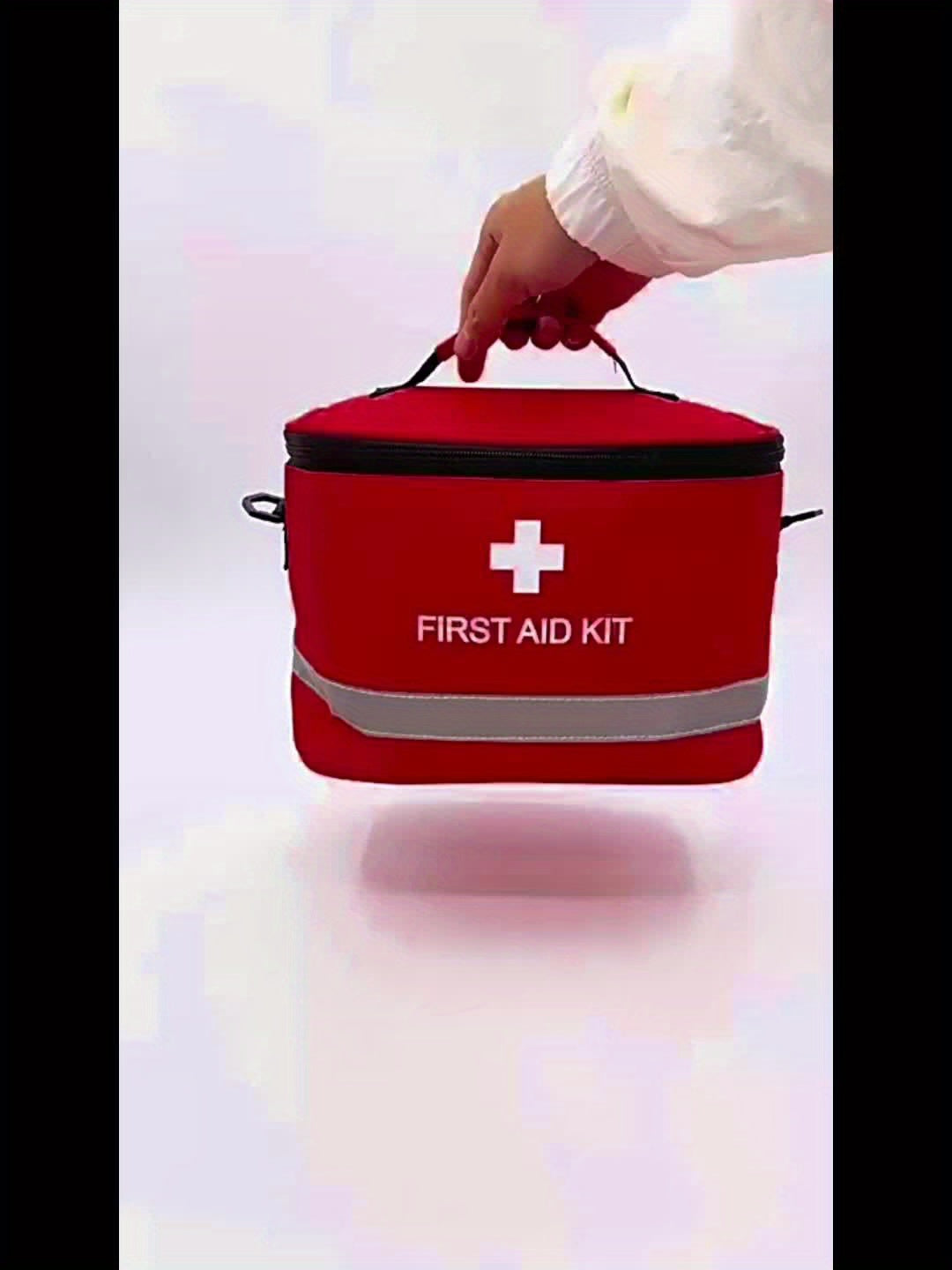Large Family First Aid Kit - Can hold 300pcs of comprehensive emergency medical supplies, suitable for home, camping, outdoor, car, travel, work, and school survival. (Empty bag)