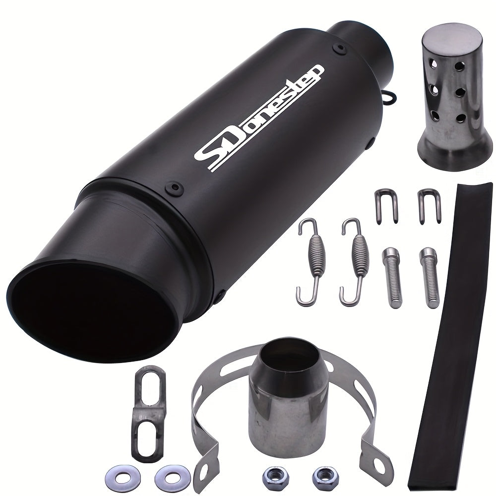 SDonestep 51mm 2" Universal Motorcycle Exhaust Muffler Pipe Tail Tips Stainless Steel, Motorcycle Upgrade, Modification, Muffler, Sleek Exhaust, Sturdy Construction, Highquality Steel, Exhaust, Exhaust System, Racers, Enthusi