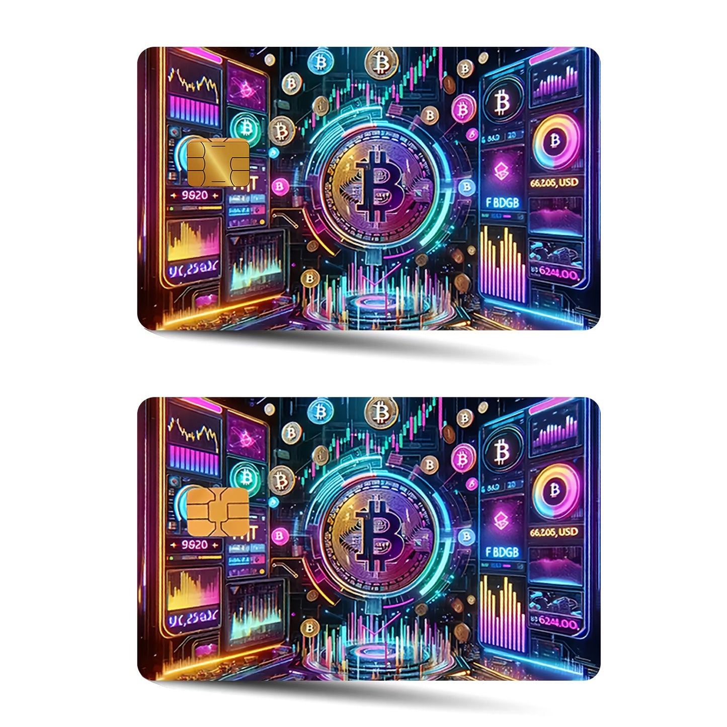 Two Shiny Credit Card Skins Made of Ultra-Thin Vinyl, Designed for Credit Cards, Debit Cards, Transit Cards, And Key Cards, Providing Protection And for Bank, Scratch Resistance, And Slip Resistance