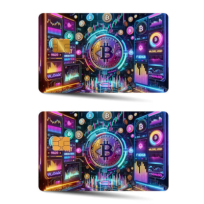 Two Shiny Credit Card Skins Made of Ultra-Thin Vinyl, Designed for Credit Cards, Debit Cards, Transit Cards, And Key Cards, Providing Protection And for Bank, Scratch Resistance, And Slip Resistance