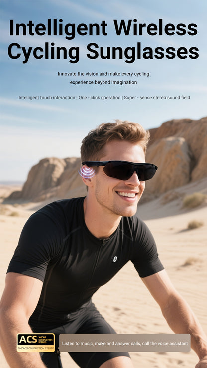 Wireless AI Smart Glasses with Polarized/Blue Light Filter & Built-in Mic/Speaker - Hands-Free Calling, 100+ Language Translation, Wireless Smart Glasses for Men & Women, Lightweight Comfort Fit, Music Playback, Ideal Gift fo