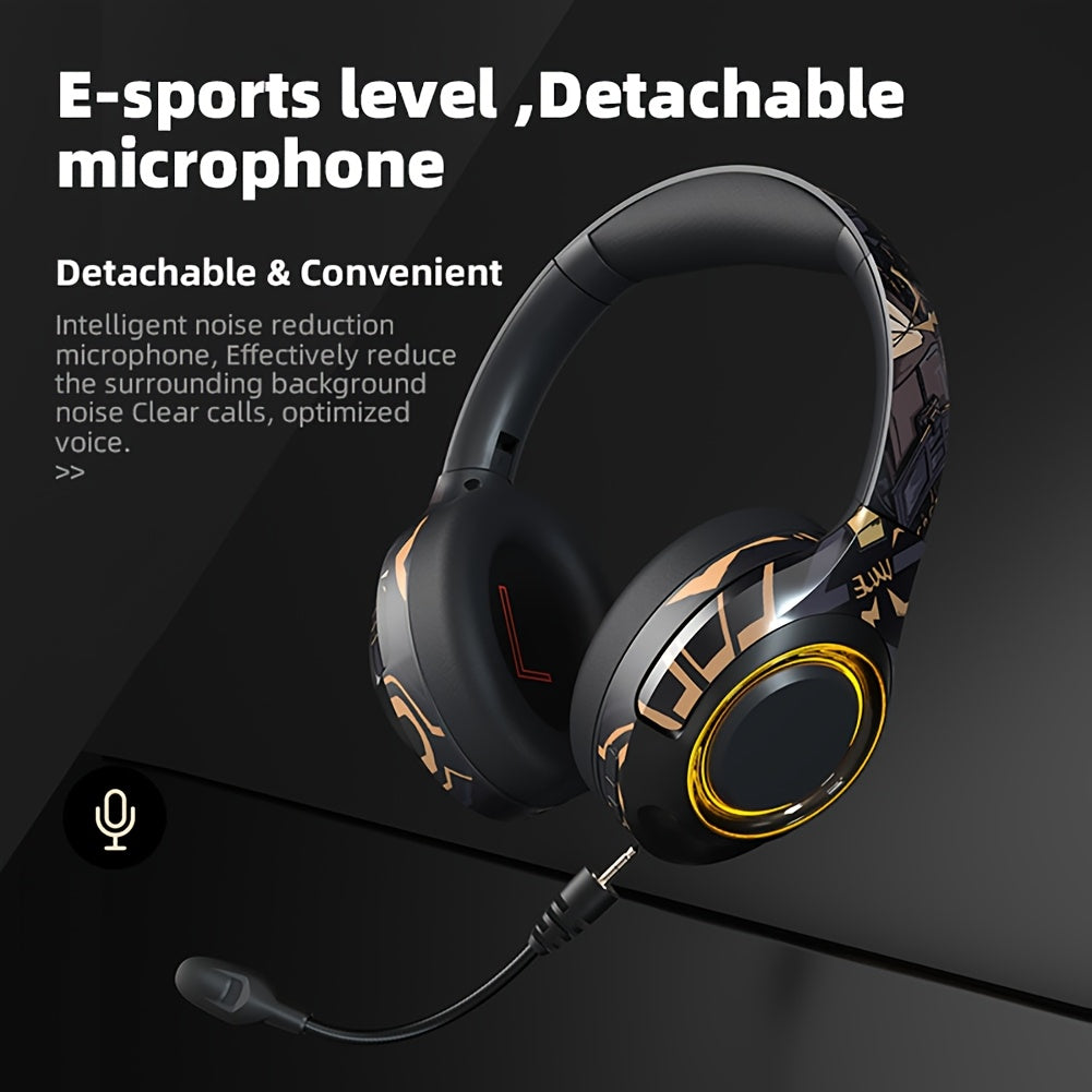Gaming Headset for PC, PS4, PS5, Xbox, 7.1 Stereo Gaming Headphone for Switch, Over Ear Headphones with Noise Cancelling Mic