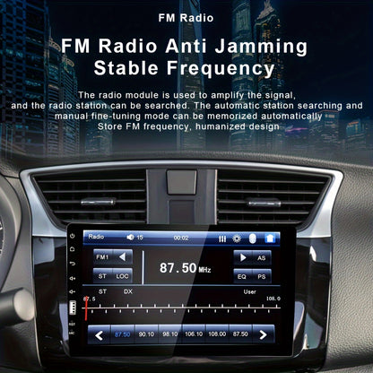 Single 1 Din 9-Inch Car MP5 Player Car Stereo Radio 2.5D HD 1080P Touch Screen Autoradio Support Mirror Link FM AUX Function with External Microphone+Rear View Camera Car