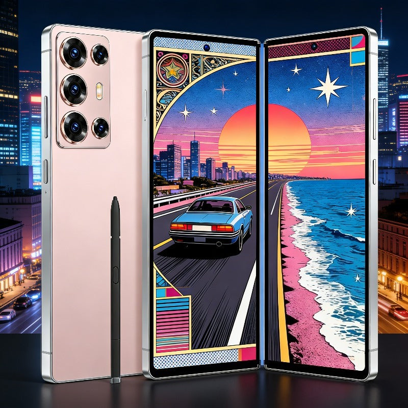 2026 New S25 Intelligent Android Phone | 6.8-inch/3.5-inch, 5G Unlocked Large Screen, Dual 13MP+48MP Camera, USB Type-C Charging, Dual SIM Slots, Includes Stylus, Headphones, Data Cable, Phone Case, Screen Protector | Ideal f