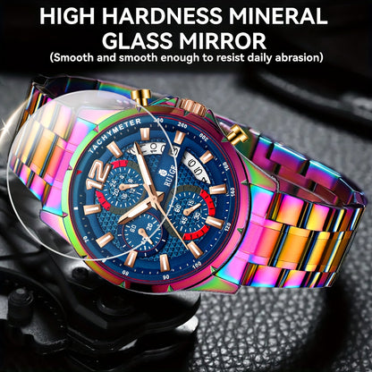 RUIGE Trendy And Fashionable Quartz Women's Watch, Date Display with Fashionable Night Light Function, Trendy And Cool Design Appearance, Vibrant And Colorful Colors for Women's Party Gifts N3-3