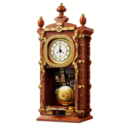 700+pcs Creative Clock Model • Building Blocks Set • Retro Swaying Clock • Alarm Function • Desktop Decor • Gift for Ages 6+