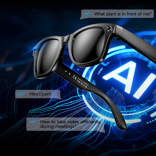 AI Smart Glasses 2025 New Voice Smart Glasses, High-definition 8 Million Camera, Intelligent Real-time Translation, Wireless Call Music Playback And Smart Glasses, Smart Camera Glasses with Multiple Languages, Suitable for iP
