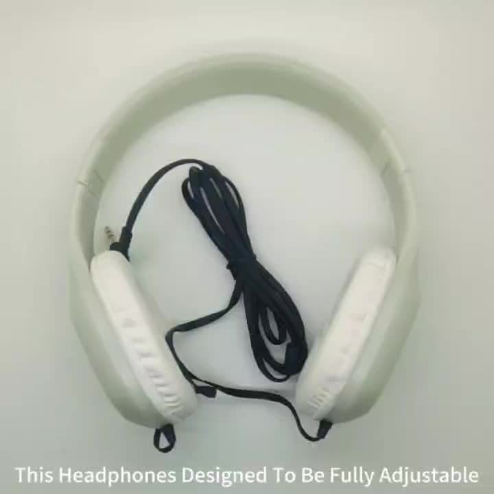 5 PACK Getgold High Quality Moonlight Wired Classroom Headphones, School, Airplane, For Online Learning And Travel, Student On Ear Comfy Fold Earphones For Library, HQ Stereo Sound 3.5mm Jack 5FT Flat Wire, Designed To Be Ful