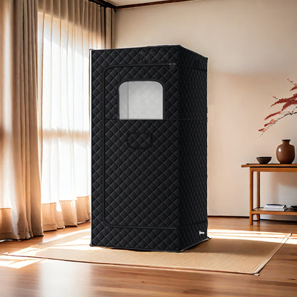 Portable Sauna Tent for Home Use - Steam-Free, Full Body Sweat Enclosure for Relaxation & Detox, Vertical Design (Black 70.8"x31.5"x31.5")