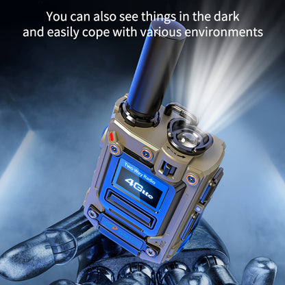 OMIZN-M8 Global Walkie Talkie 5000km Nationwide PoC Two Way Radios with SIM Card 6800mAh AES256 Type-C Charging Noise Reduction Long Range, Emergency Communication, Outdoor Communication, Lightweight Radio, Portable Device, D