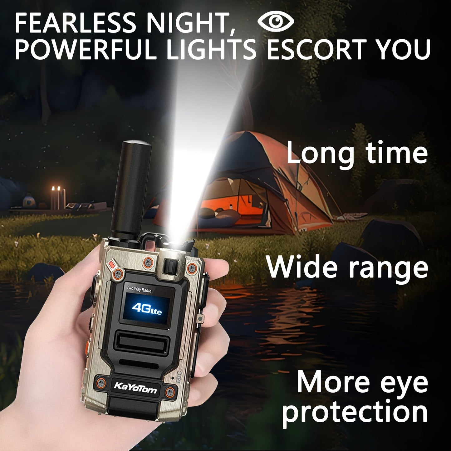 Kayotom Global Walkie-talkie with Unlimited Range 4G Two-way Radio Is Easy to Operate, Has No Monthly Fee, Long Battery Life, Is Sturdy And Durable, Dust-proof And Shock-proof, Suitable for Outdoor, Group And Remote Coordinat