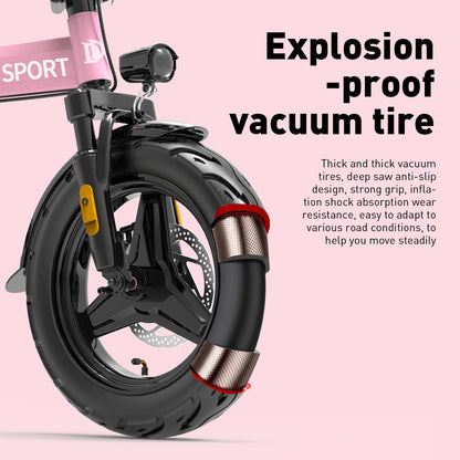 M1 Electric Bike For Adults,32 Miles Range,700W peak motor,20MPH Speed, 48V 20Ah Removable Battery, Dual Disc Brakes, Front And Rear Suspension & Commuter EBike, 14'' all-purpose tire, LCD Mileage Display