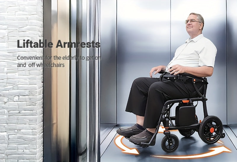 100% Carbon Fiber Electric Wheelchair 28lbs Ultra-Light Foldable No Assembly Required Dual Batteries 28-Mile Range All-Terrain Capable And FAA Approved